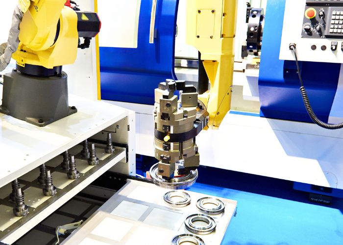 automatic robot cnc milling processing loading and unloading