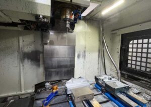 CNC machining aerospace-grade 2024 aluminum components, demonstrating precision application of CNC machine in aerospace industry