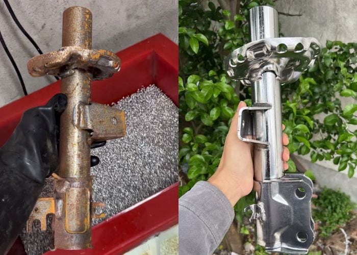 comparison-of-unground-steel - vibrating-grinding - ground-steel-vibratory-finishing