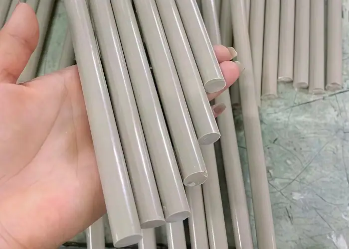 PEEK rod machining with natural polyether ether ketone solid rod