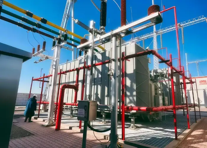 Substation high voltage power conversion and distribution facility
