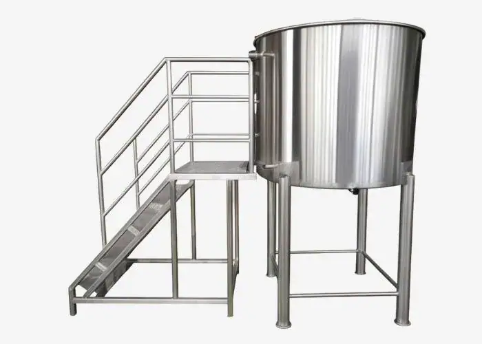 food grade stainless steel tank used for hygienic storage and processing