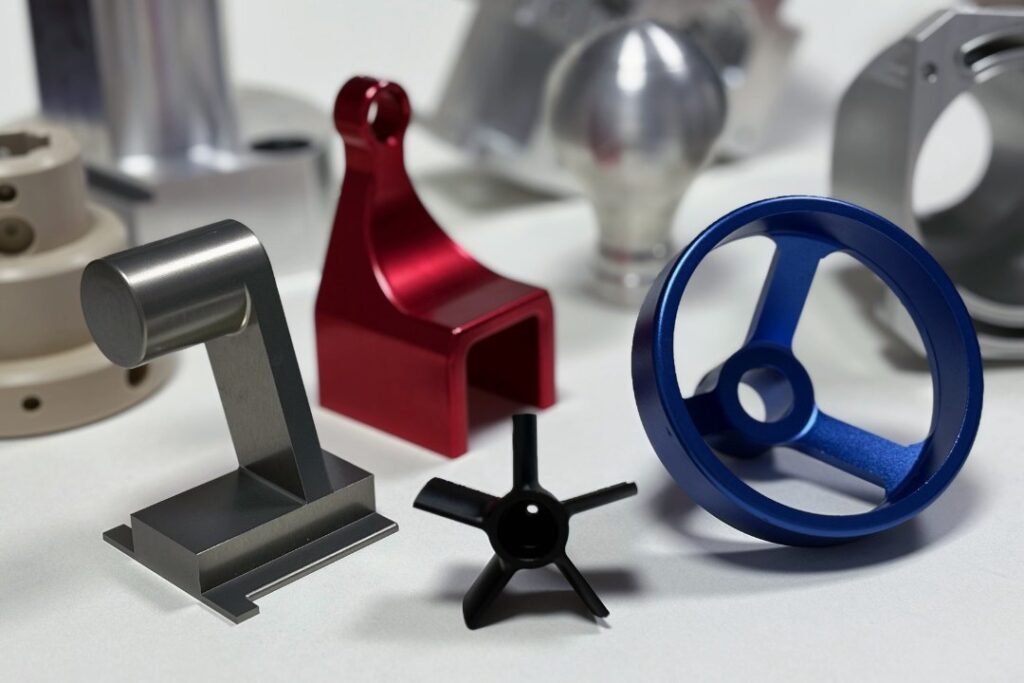 anodized robot parts manufactured by TiRapid manufacturing