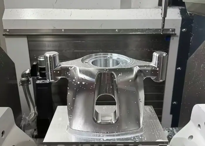 Five-axis CNC machining process for complex aluminum structural parts