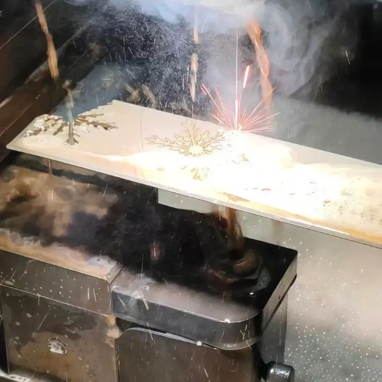 Wire EDM process for metal sheet cutting station