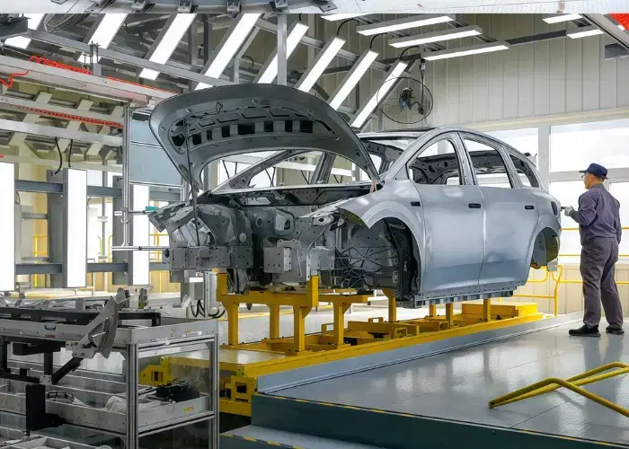 Automotive body structure manufacturing using AHSS 22MnB5 steel for lightweight vehicle body and structural applications