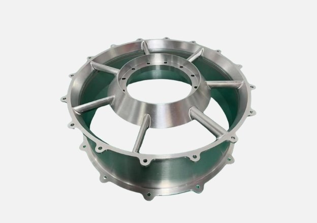 5-axis CNC milling aluminum 7075 part with complex geometry