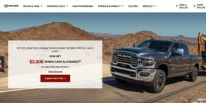 American automobile manufacturers USA Ram trucks official site