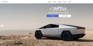 American automobile manufacturers USA Tesla Cybertruck and EV cars