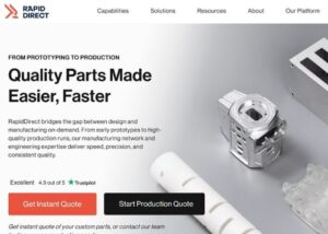 RapidDirect online CNC machining instant quote platform