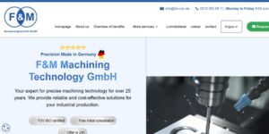 CNC machining Germany – F&M CNC machining technology and manufacturing