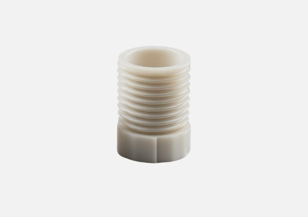 white pps cnc turned with nut