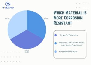 Comparison chart showing corrosion resistance analysis between carbon steel and stainless steel