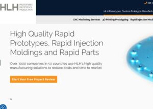 Homepage of HLH Prototypes — overview of rapid prototyping and molding services, TiRapid competitor alternative / HLH Prototypes