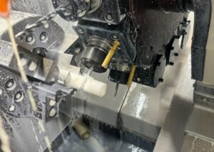 Precision turned POM screw parts produced in a CNC machine shop with tight tolerances