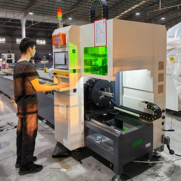 High-precision laser cutting process in sheet metal fabrication workshop ensuring smooth edges and tight tolerances