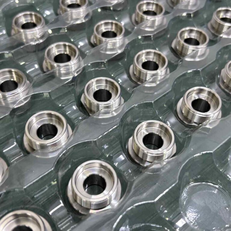 High-precision stainless steel connector components with threaded design for assembly