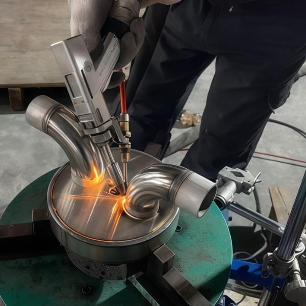 Skilled technicians performing MIG and TIG welding for seamless sheet metal fabrication assemblies