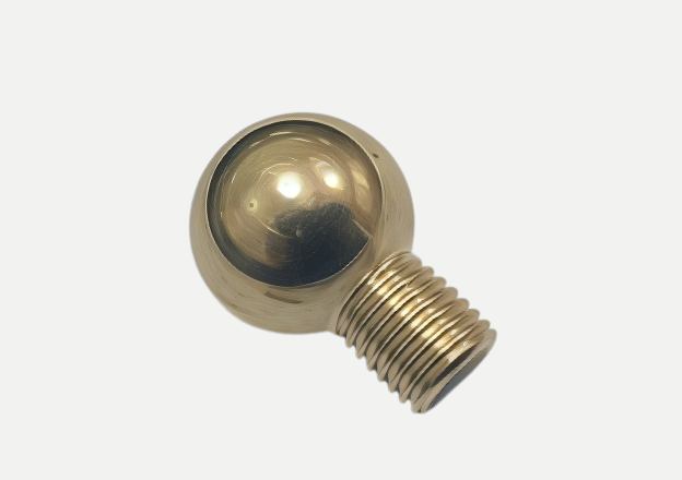 Brass spherical connector CNC machined in China factory