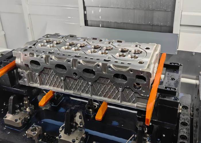 CNC milling high-precision automotive engine parts with complex geometries