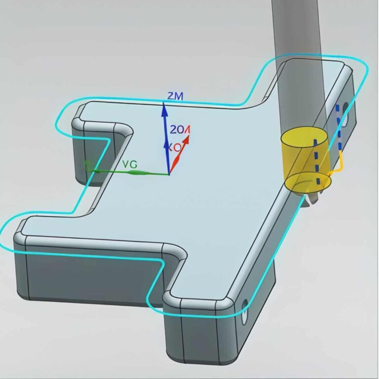 Fillet edge CAD model showing smooth rounded transitions for fillet vs chamfer comparison