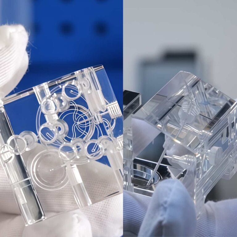 Plexiglass vs Acrylic clear microfluidic machined component by TiRapid company in China