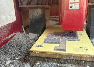 CNC milling a large acrylic HVAC housing part, demonstrating clarity, rigidity, and key properties of acrylic for industrial applications