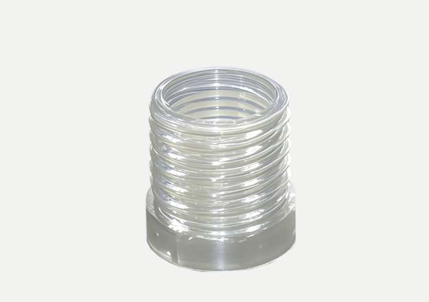 Screw machining services clear plastic threaded component by TiRapid factory in China