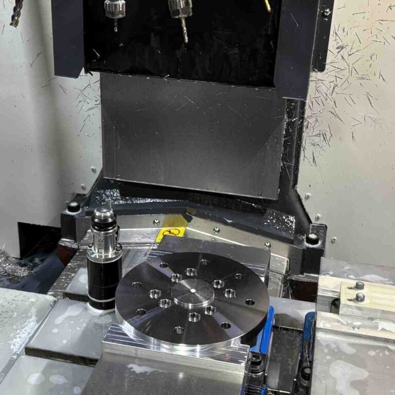 CNC milling 316 stainless steel part showing precision machining