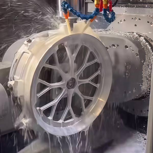 5-axis machined 6061-T6 lightweight motorcycle wheel hub