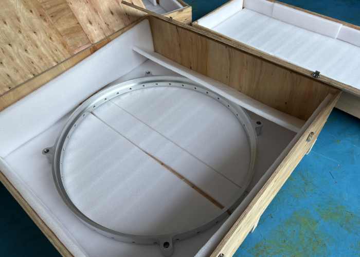 Finished 7075 aluminum component designed for aerospace applications