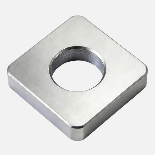 6061 aluminum CNC machined part with heat treated surface, single finish display