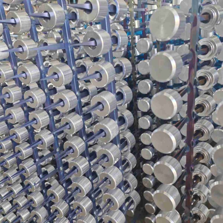 Clear anodized 6063-T5 aluminum part being milled for automotive applications