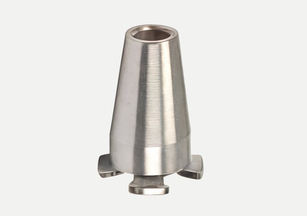 CNC milled aluminum dental implant abutment connector