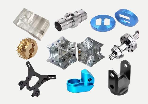 CNC milling parts made from aluminum and brass for automation systems