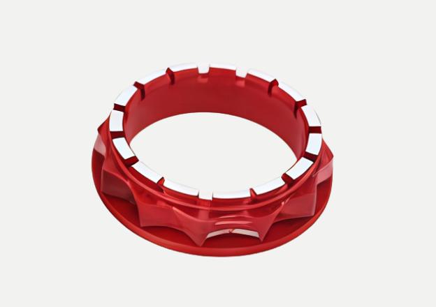 Hard-anodized 6063 aluminum ring support for brake caliper and suspension tuning