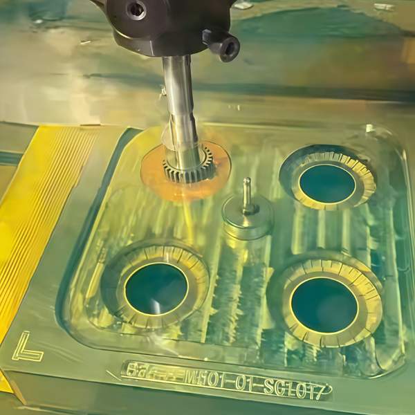 CNC racing parts gear mold produced by EDM using 6063 aluminum