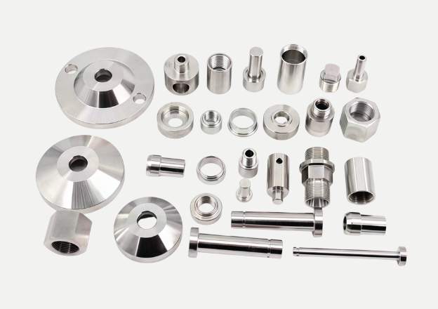 CNC turned stainless steel parts for industrial equipment