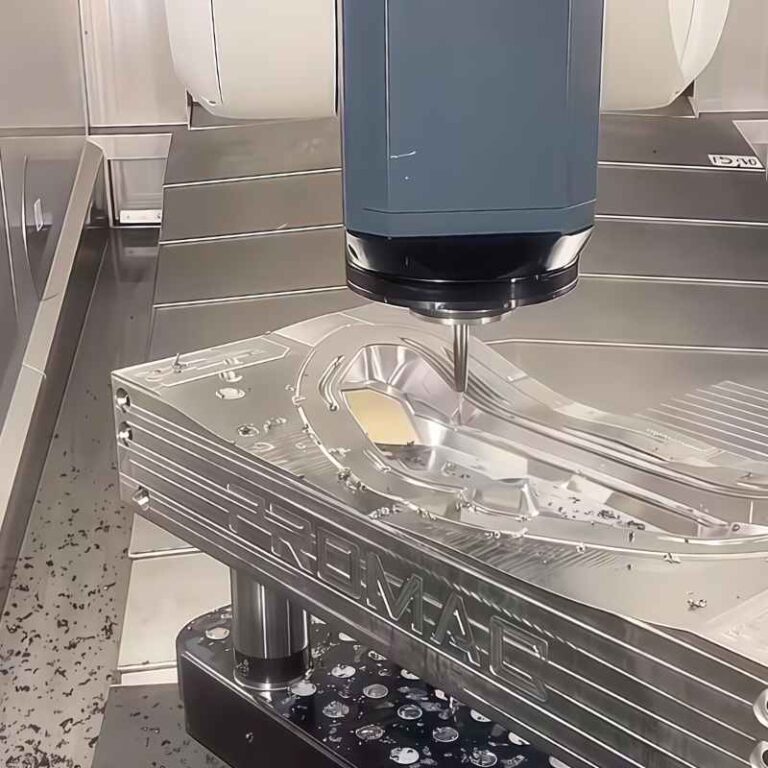 6-axis CNC milling machining of a 6061 aluminum precision part