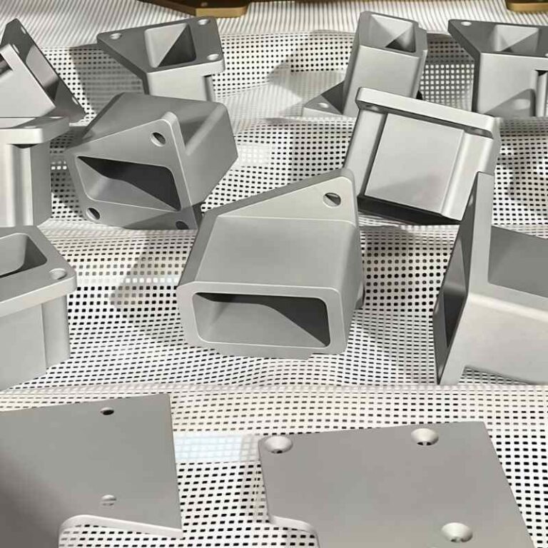 Natural anodized 6063 aluminum showing uniform oxide layer and clean metallic appearance