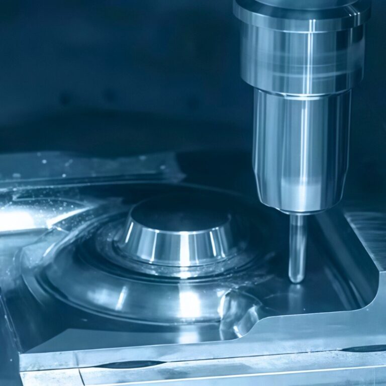 CNC drilling machining process showing high-precision hole making in metal parts