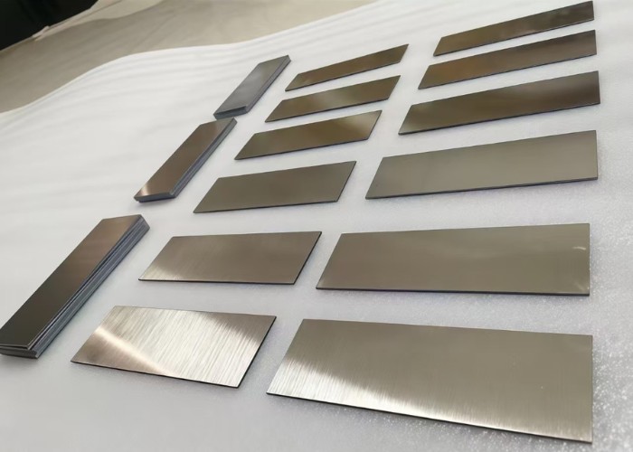 Semi-finished tungsten metal plates prepared for precision machining and industrial applications