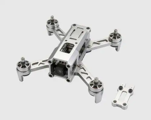 采用CNC加工制造的高强度7075铝合金无人机外壳，适用于航空航天领域