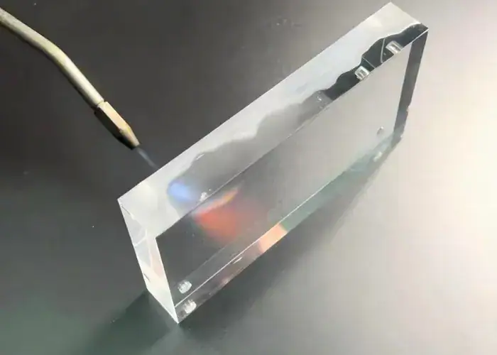 Flame polishing process creating a smooth and glossy edge finish on CNC PC parts