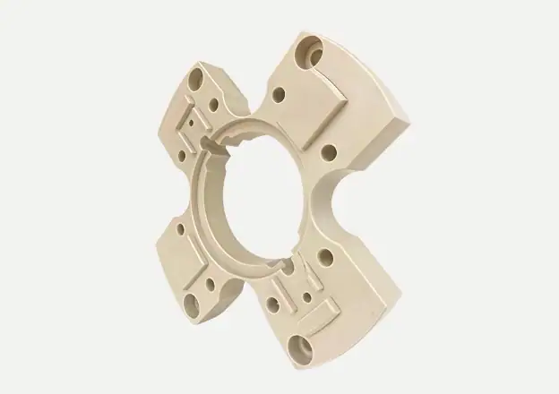 CNC 5-axis machining PEEK mechanical bracket parts for precision structural applications