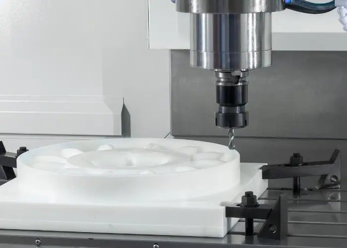 CNC machining a polycarbonate (PC) plastic component for precision applications