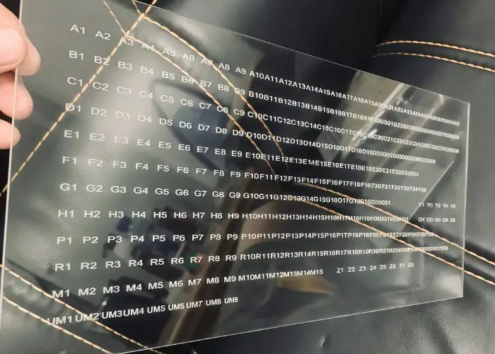 CNC routing acrylic sign display panel