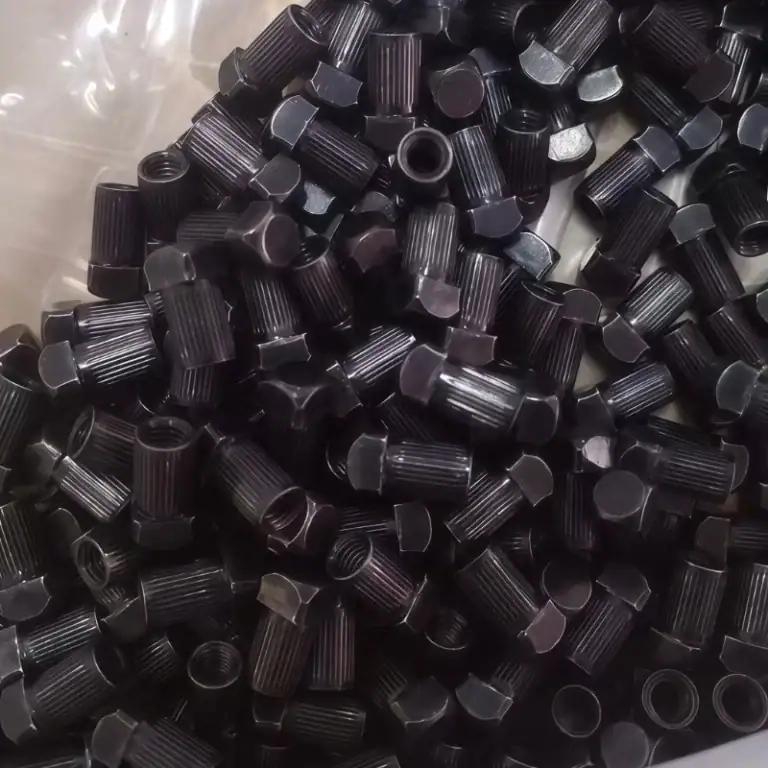 CNC turned straight knurl threaded insert for mechanical assembly industry applications