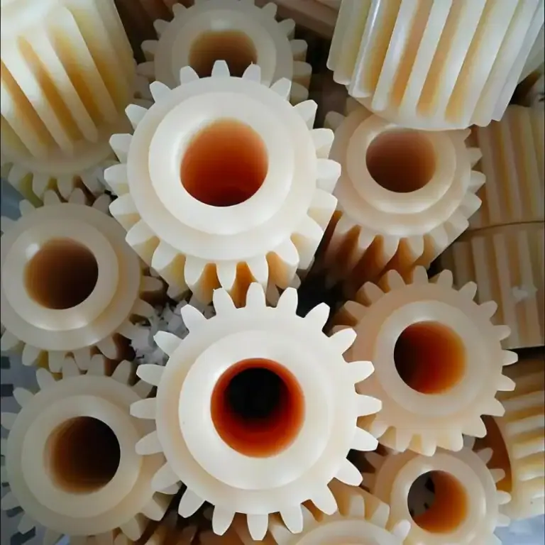 CNC turned UHMW-PE drive gear for robotics industry applications