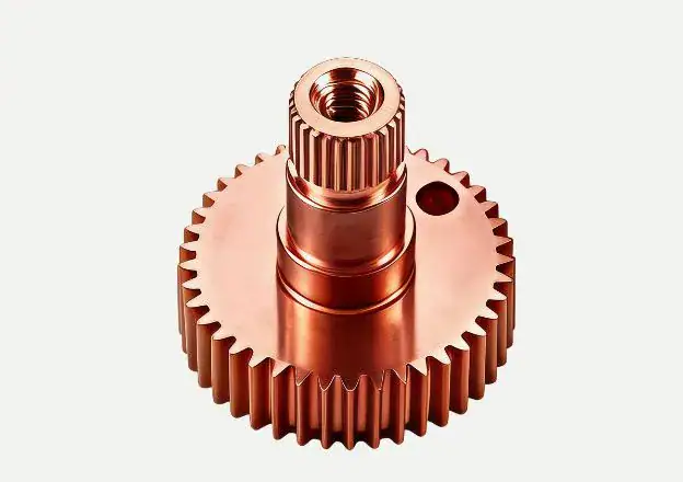 Precision CNC machined copper gear component for industrial transmission and automation equipment